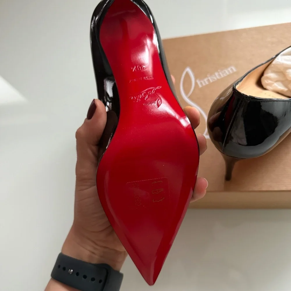 Christian Louboutin Kate 85mm Patent Pump - 36.5 - Picture 7 of 10